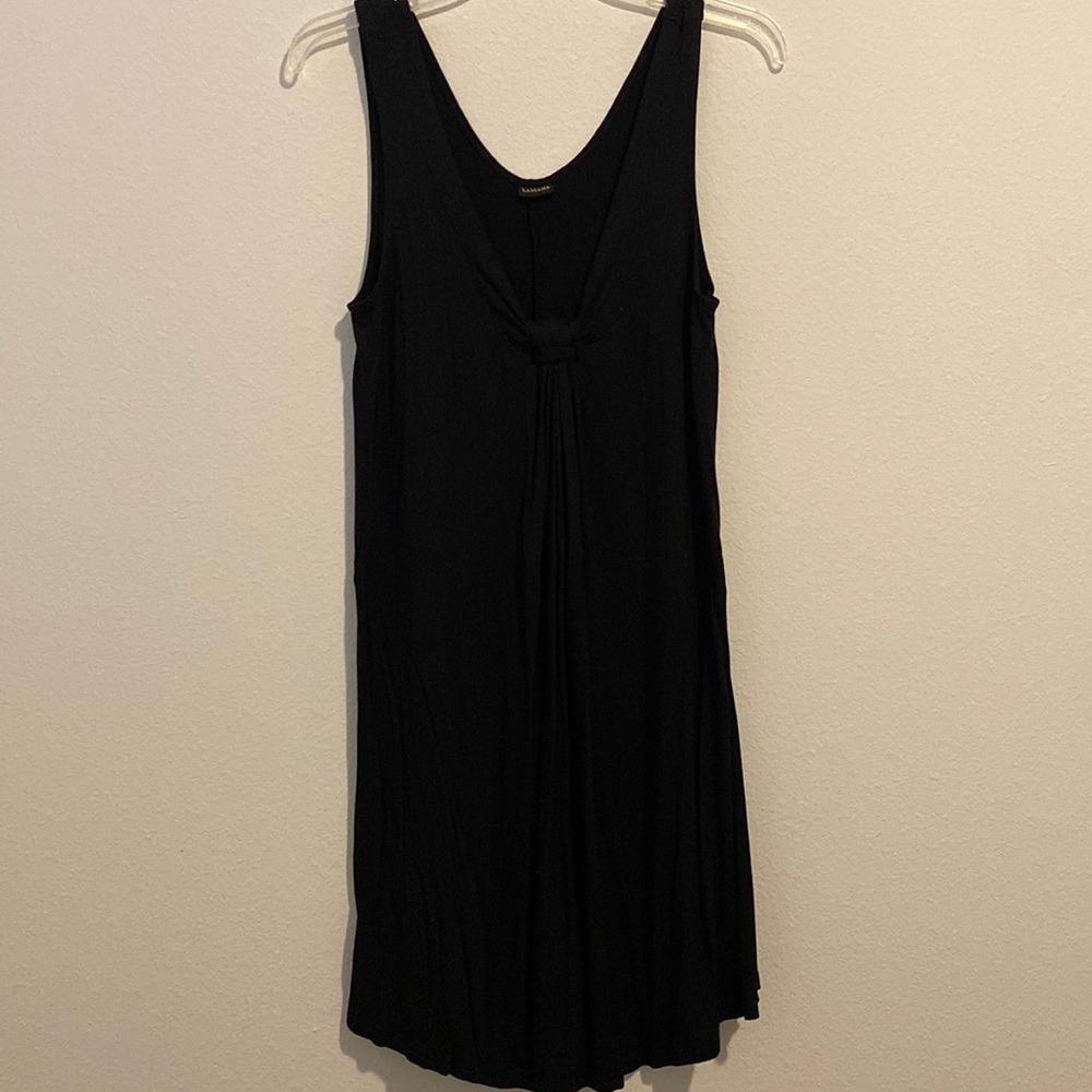 Black Lascana dress with knot in the front. T-shirt material.